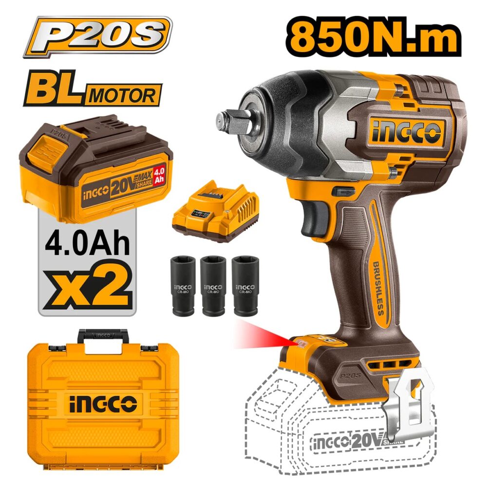 Bolt açan batareyalı 20V 4 Ah 850 N.m